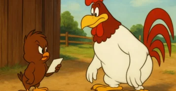 Galo Claudio Looney Tunes 1946 Warner Bros italiano Henery Hawk