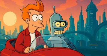 Futurama (1999): Fry e Bender em Uma Aventura no Futuro!